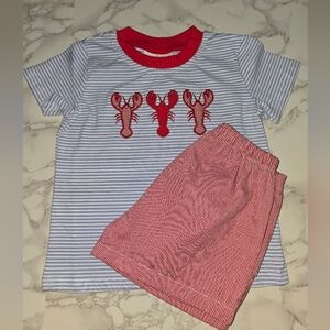 Red and White Striped Kids Pajamas